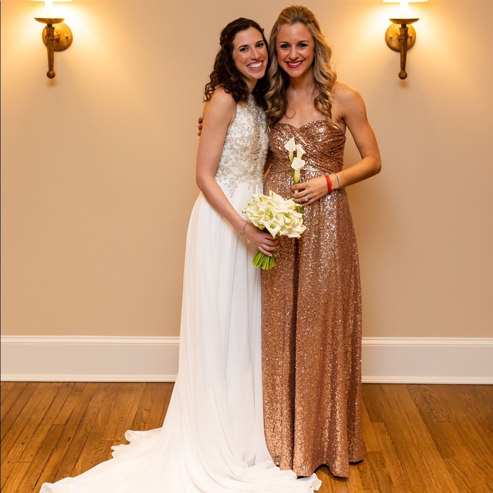 Revelry rose sequence bridesmaids dress